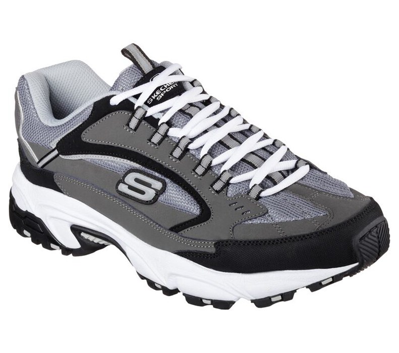 Skechers Stamina - Cutback - Mens Casual Shoes Grey/Black [AU-NZ1925]